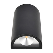 Udendørs væglampe LED aluminium/glas sort